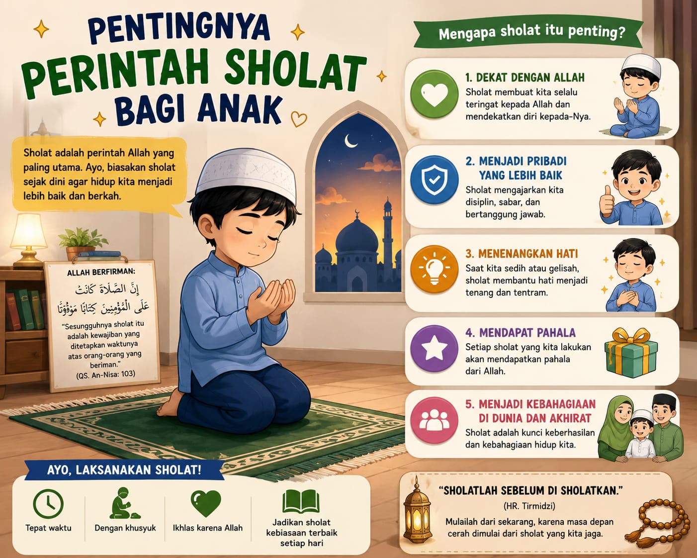 Perintahkan Anakmu Sholat Agar Keluargamu Berkah dan dirahmati oleh Allah